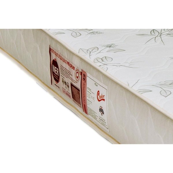 Encontraproduto.com.br - Conjunto Box Queen: Colchão Espuma Castor D33 Sleep Max Relax + Base CRC Suede Clean(158x198)