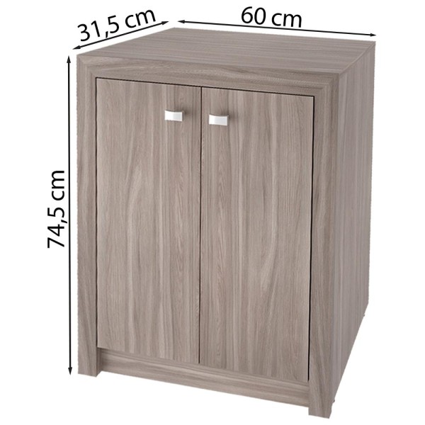 Encontraproduto.com.br - Balcão 02 Portas Para Escritório ME4103 Tecno Mobili