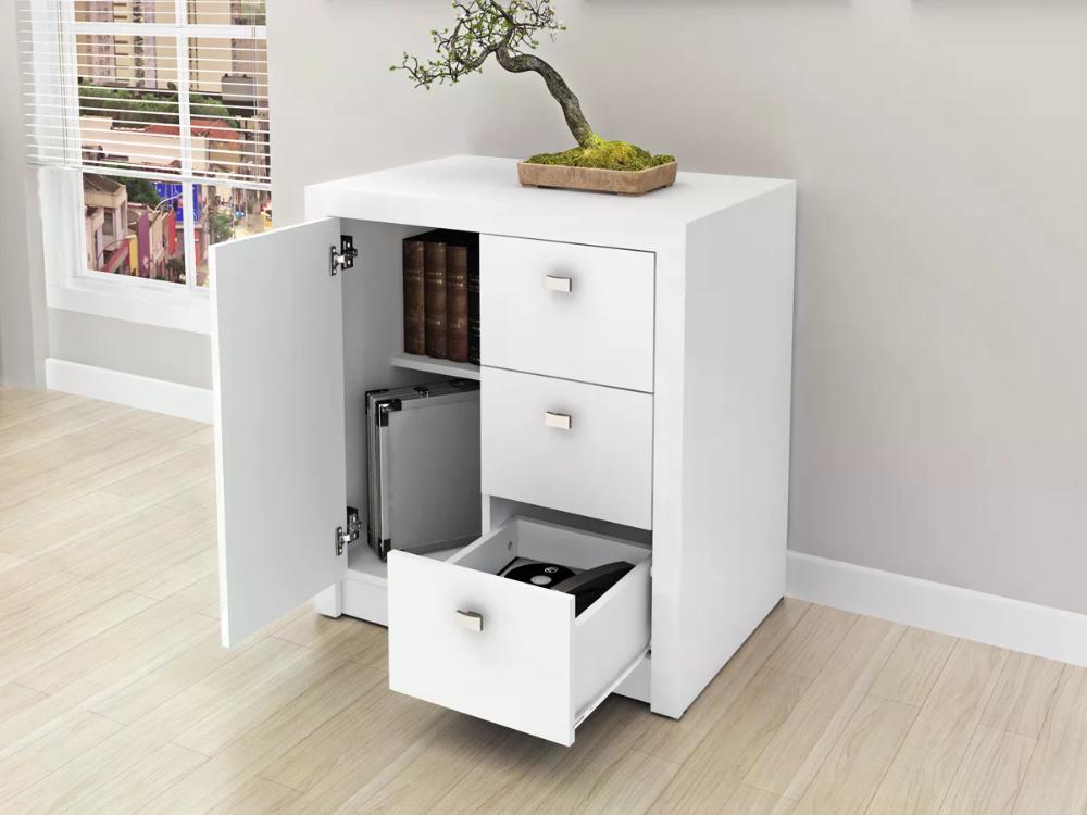 Balcão Para Escritório 1 Porta 3 Gavetas ME4111 Tecno Mobili