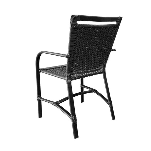 Encontraproduto.com.br - Conjunto Mesa Redonda 1,40cm Com 6 Cadeiras Betta Em Alumínio Área Externa Preto