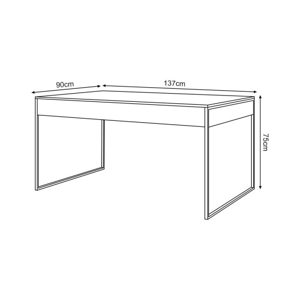 Encontraproduto.com.br - Mesa Jantar Industrial Retangular Amêndoa 137X90Cm Base Ferro Preto C/4 Cadeiras Pretas Amendoa
