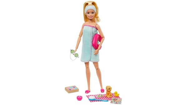 Encontraproduto.com.br - Boneca Barbie Dia de Spa Loira Com Pet Articulada Gkh73 Mattel