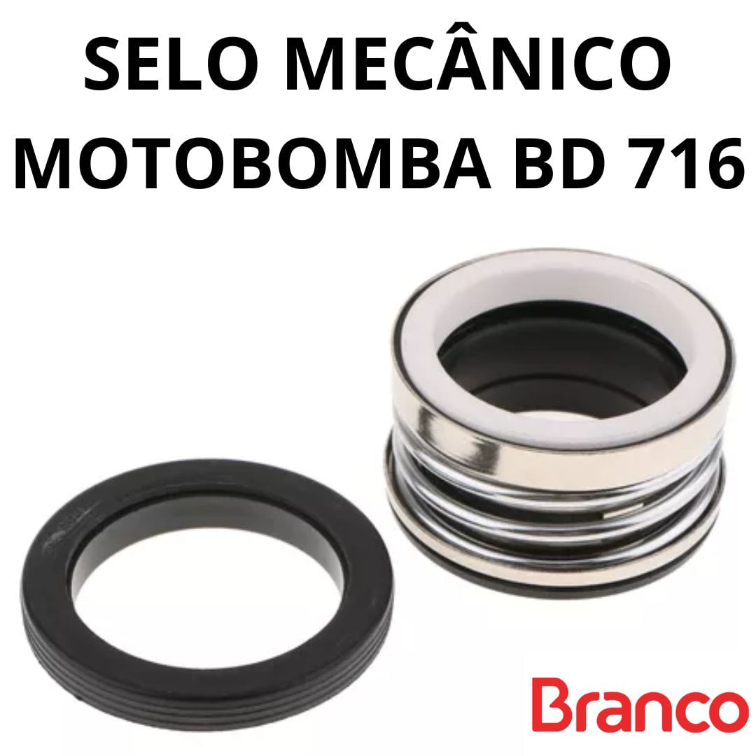Selo Mecânico Motobomba Diesel Bd 716 Original Branco Motores