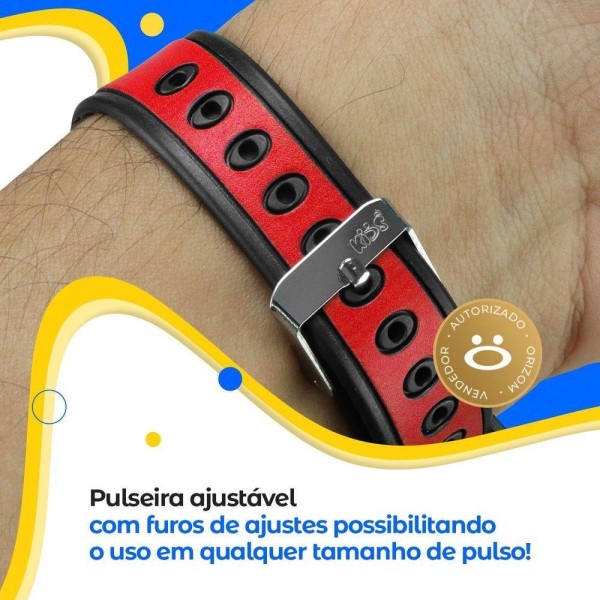 Encontraproduto.com.br - Criança Qualidade Premium Relogio Digital Silicone Infantil Presente Vermelho Esportivo Menino Preto