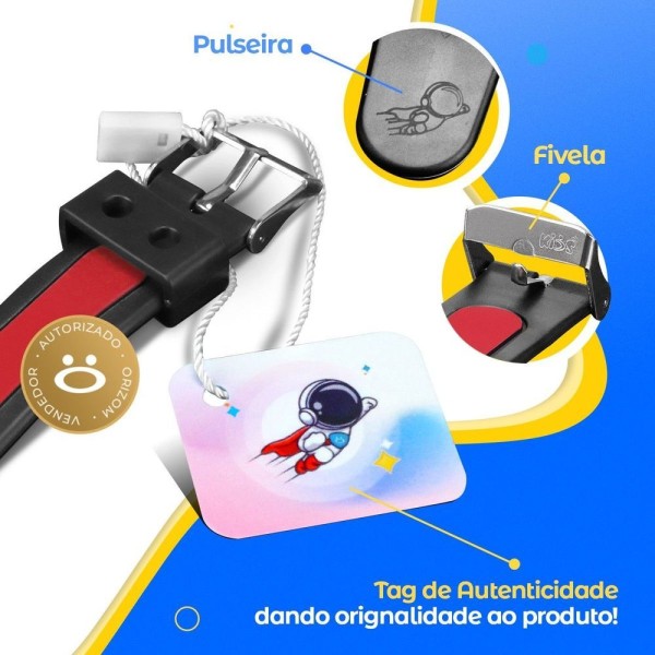 Encontraproduto.com.br - Criança Qualidade Premium Relogio Digital Silicone Infantil Presente Vermelho Esportivo Menino Preto