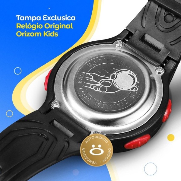 Encontraproduto.com.br - Criança Qualidade Premium Relogio Digital Silicone Infantil Presente Vermelho Esportivo Menino Preto