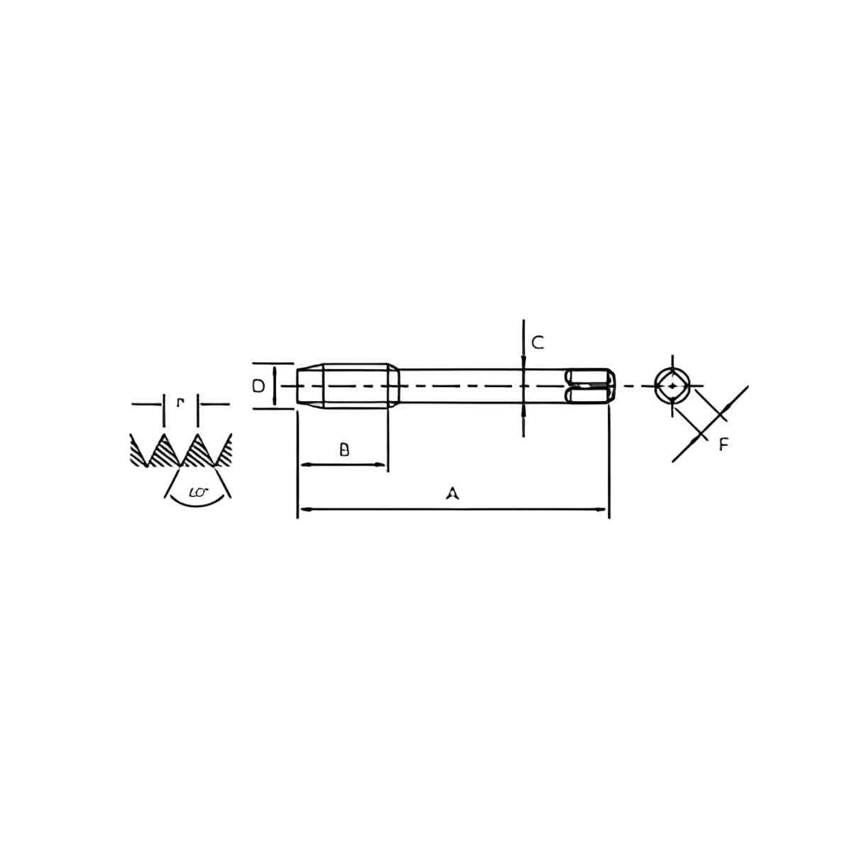 Encontraproduto.com.br - Macho Máquina Unc 3/4 x 10 Fios Haste Fina Canal Helicoidal Tin Sigma OSG