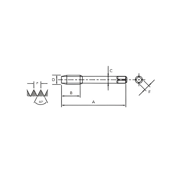 Encontraproduto.com.br - Macho Máquina Unc 3/4 x 10 Fios Haste Fina Canal Helicoidal Tin Sigma OSG