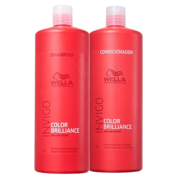 Encontraproduto.com.br - Kit Wella Invigo Color Brilliance - Shampoo 1l + Condicionador 1l