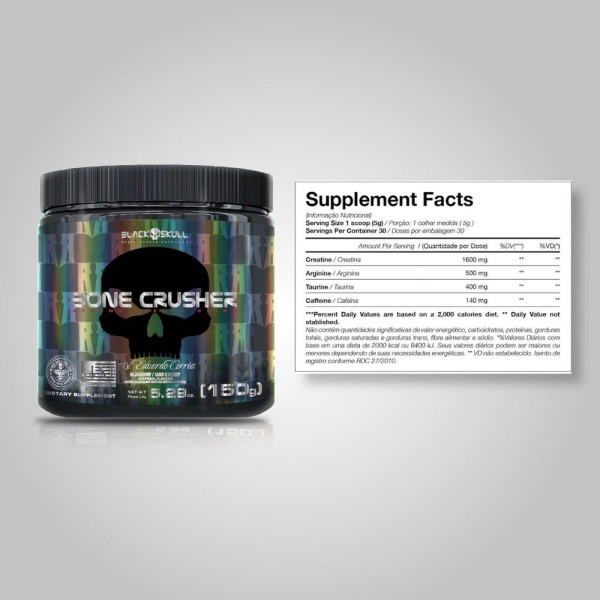 Encontraproduto.com.br - Bone Crusher - Radioactive Lemon - Black Skull  (150g)