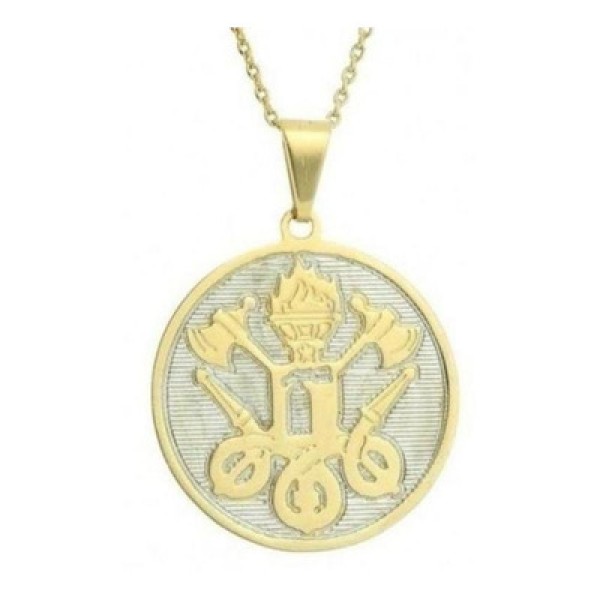Encontraproduto.com.br - Corrente com Pingente Bombeiro Banhado a Ouro 18k
