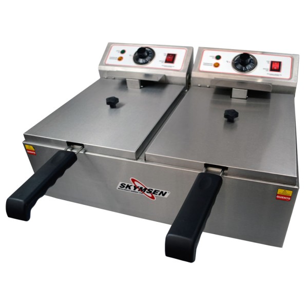 Fritadeira Elétrica de Mesa Skymsen Óleo 10 Litros 2 Cestos FED-20-N