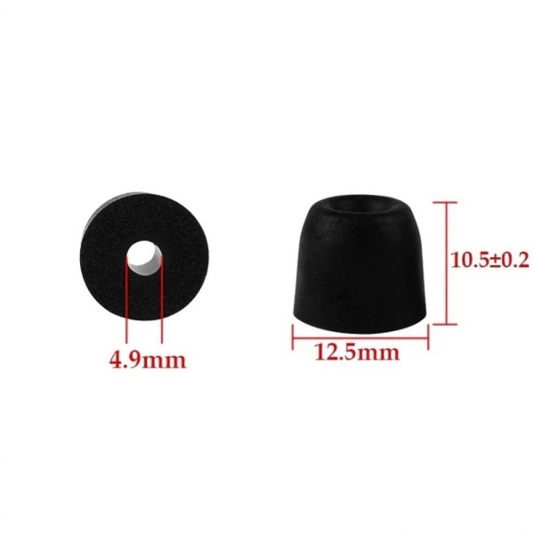 Encontraproduto.com.br - Kit Com 4 Pares De Espumas De Memória T400 Tamanho M - Preto