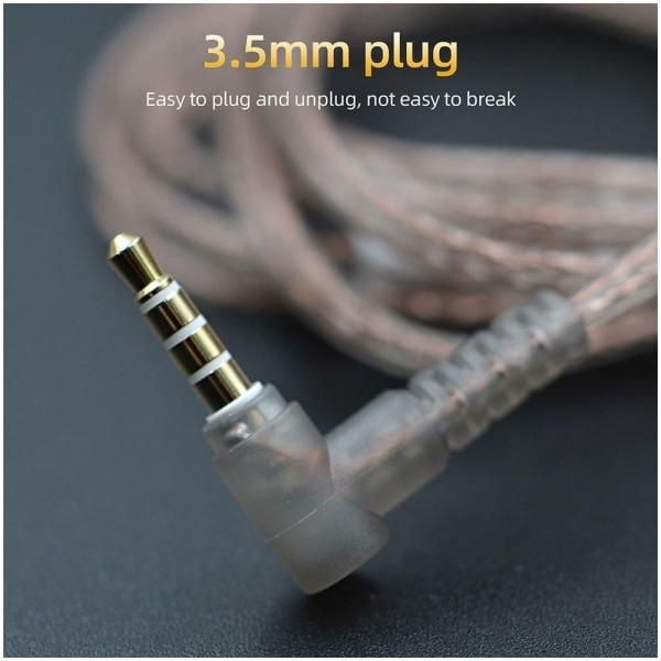 Encontraproduto.com.br - Cabo Kz Pino C Sem Microfone Para Fones Zsn Pro / Zs10 Pro - Clear