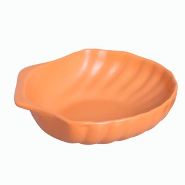 Encontraproduto.com.br - Petisqueira em Cerâmica Nova Imagem com Formato de Concha Laranja