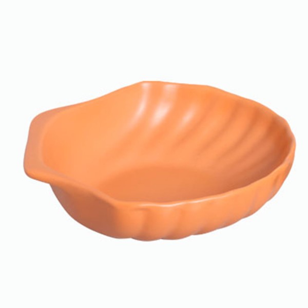 Encontraproduto.com.br - Petisqueira em Cerâmica Nova Imagem com Formato de Concha Laranja