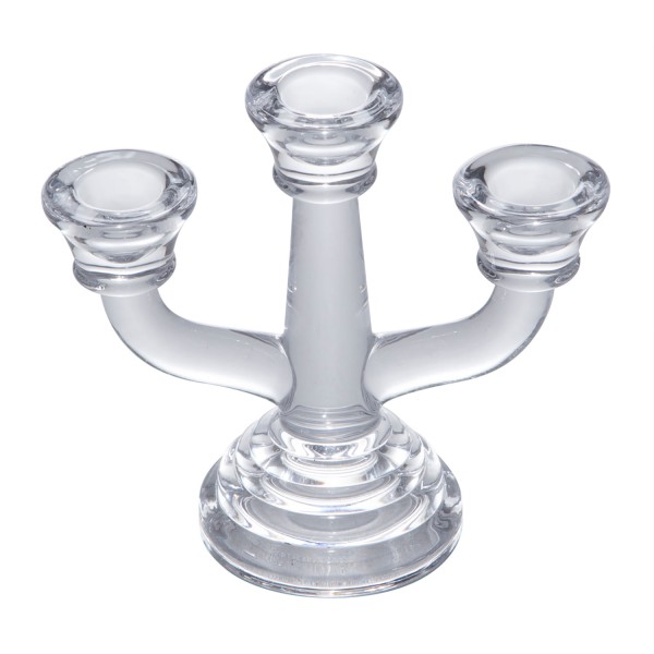 Candelabro de Vidro para 3 Velas Allure 15x7x13cm - Wolff