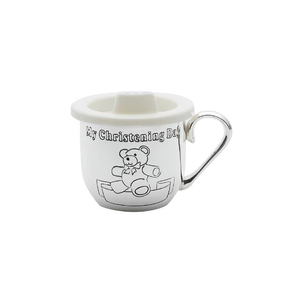 Encontraproduto.com.br - Caneca em zamac com Silver Plated Prestige Christening ABC