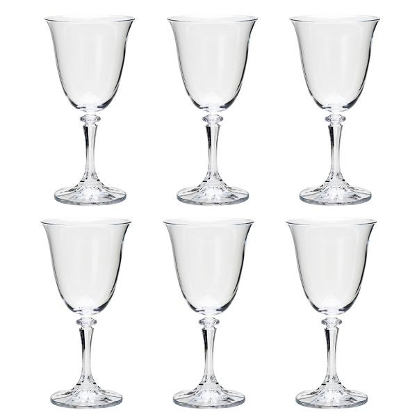 Jogo de taças vinho tinto em cristal Bohemia Kleopatra 6 peças 290ml