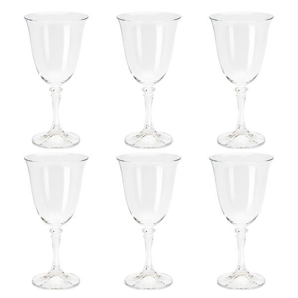 Encontraproduto.com.br - Jogo de taças água em cristal Bohemia Kleopatra 6 peças 360ml