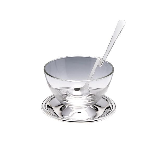 Molheira com concha em prata Wolff Moon 650ml