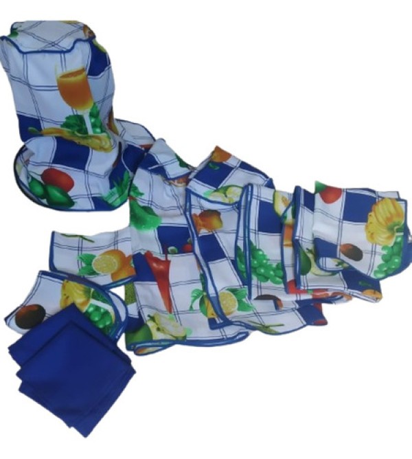 Encontraproduto.com.br - Jogo De Cozinha Oxford Estampado Peças Grande Decoração Copa