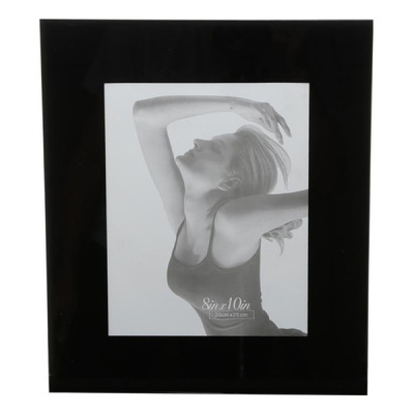 Porta-Retrato Wolff Vidro Preto 13x18Cm