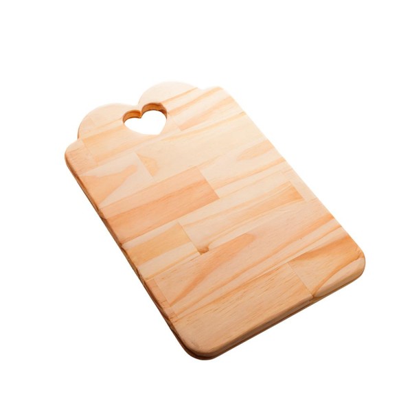 Tábua de corte de madeira Woodart Pinus Coração 28x46x2cm