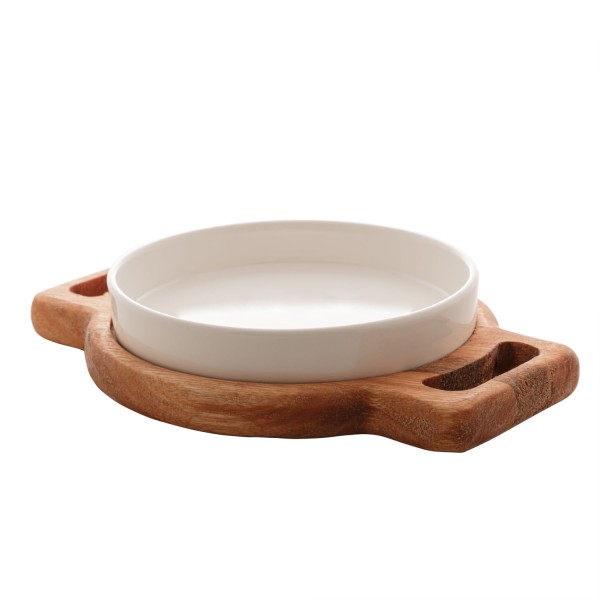 Encontraproduto.com.br - Tábua de Madeira com Prato Liptus 23cm x 17cm x 4,5cm - Woodart