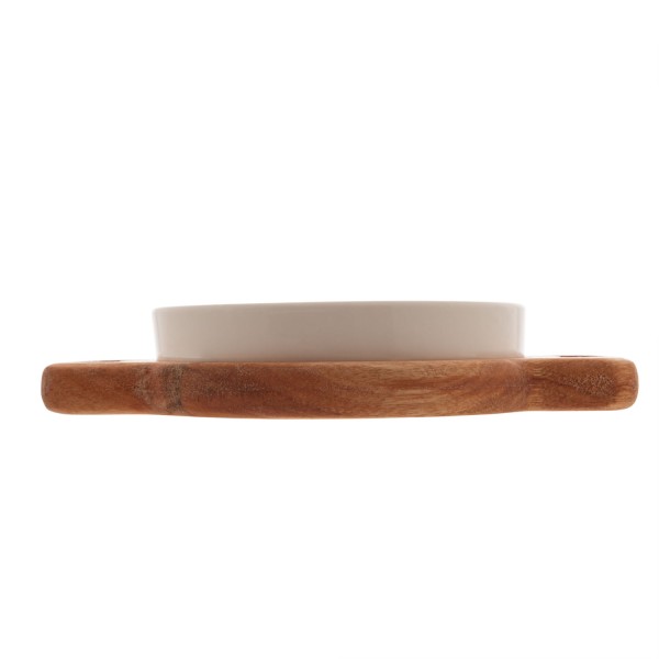 Encontraproduto.com.br - Tábua de Madeira com Prato Liptus 23cm x 17cm x 4,5cm - Woodart