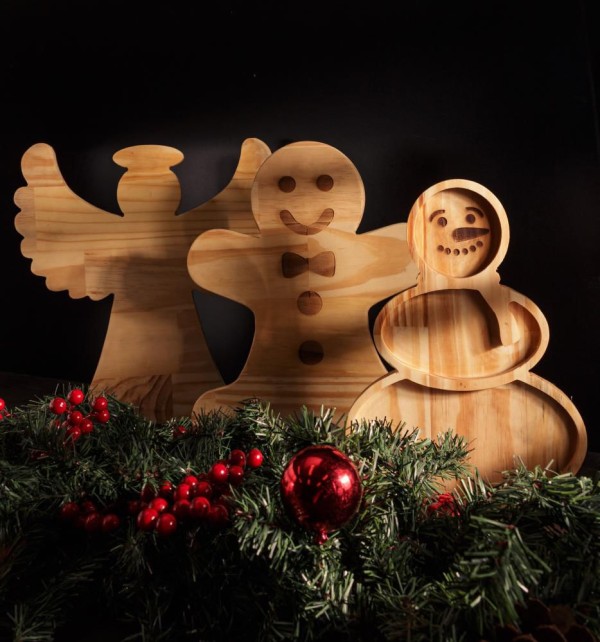 Encontraproduto.com.br - Tábua Biscoito em Madeira Pinus 30cm x 28cm x 1,6cm - Woodart