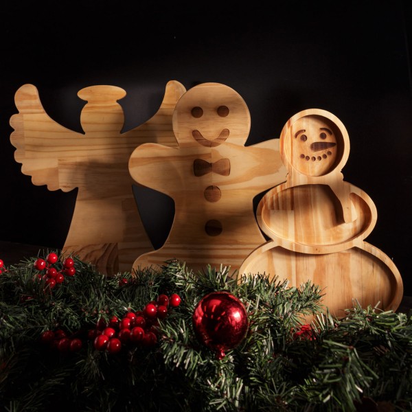 Encontraproduto.com.br - Tábua Biscoito em Madeira Pinus 30cm x 28cm x 1,6cm - Woodart
