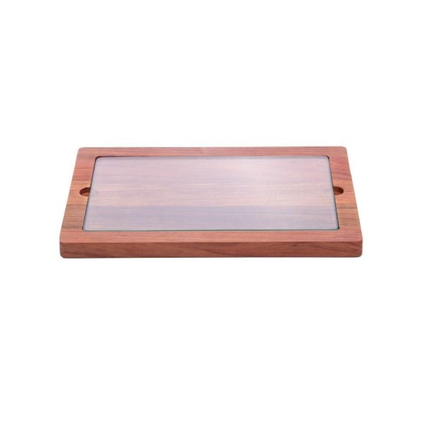 Encontraproduto.com.br - Tábua de Madeira Jatobá com Vidro 30cm x 20cm x 1,5cm - Wolff Craft