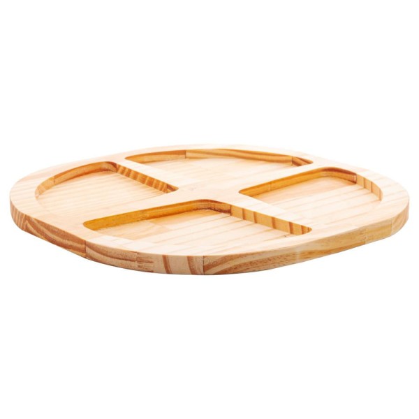 Encontraproduto.com.br - Petisqueira Madeira 4 Divisórias Pinus 32X 32X 1,5Cm