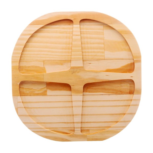 Encontraproduto.com.br - Petisqueira Madeira 4 Divisórias Pinus 32X 32X 1,5Cm