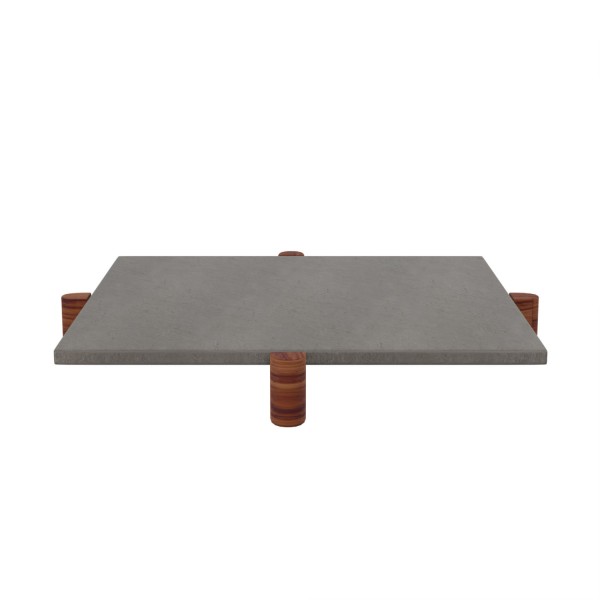 Encontraproduto.com.br - Tábua de Servir de Madeira e Pedra Ardósia Aragon 29cm x 29cm x 3cm - Wolff Craft