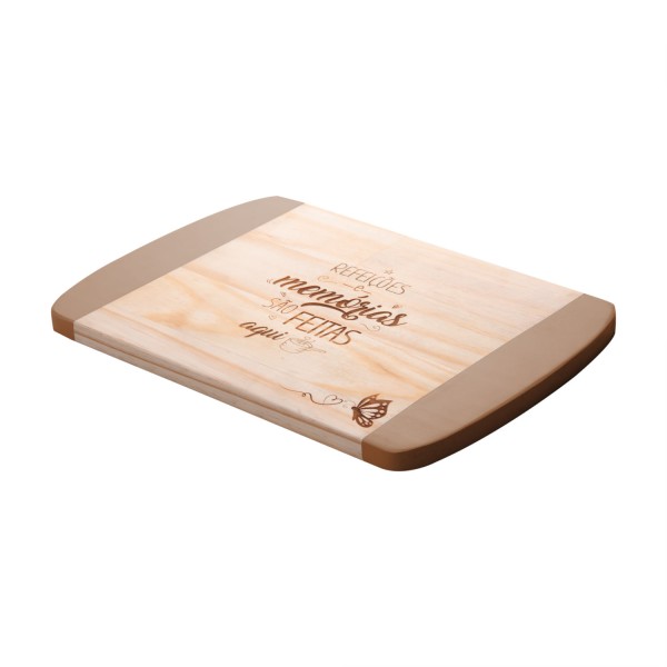 Encontraproduto.com.br - Tábua de Servir de Madeira Pinus Terracota 35cm x 25cm x 2cm - Woodart