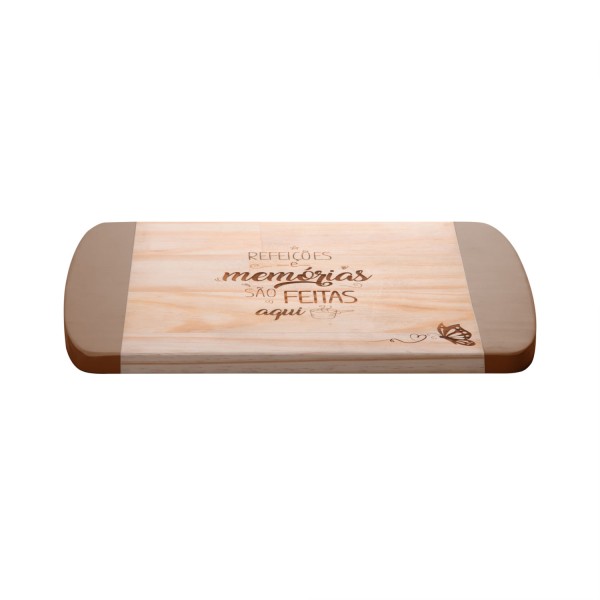 Encontraproduto.com.br - Tábua de Servir de Madeira Pinus Terracota 35cm x 25cm x 2cm - Woodart