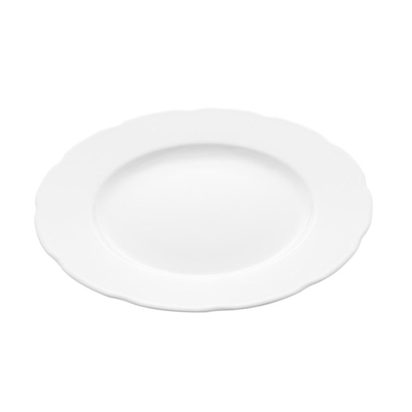 Prato raso em porcelana Wolff Adana 27cm branco