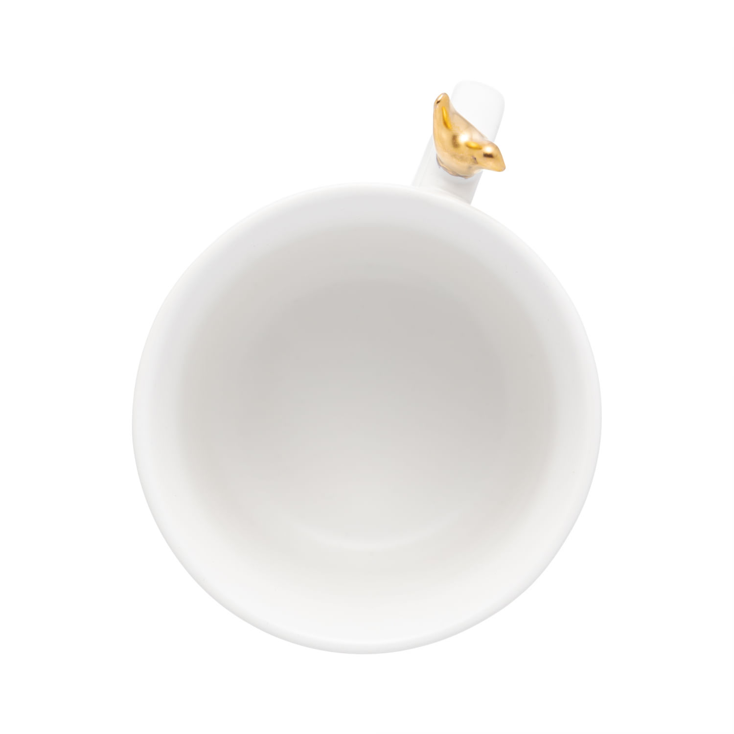 Encontraproduto.com.br - Conjunto 2 Xícaras de Chá de Cerâmica Colibri com Pires Branco 170ml - Wolff