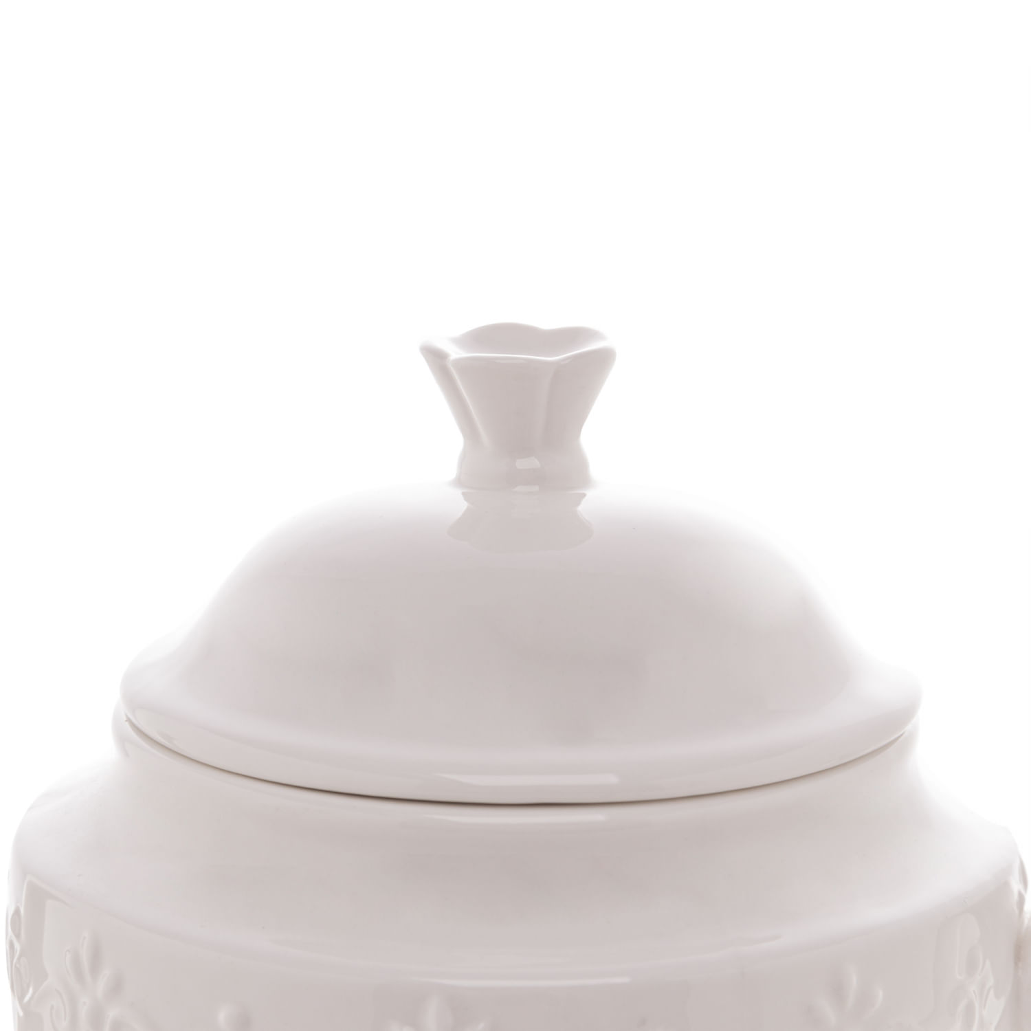 Encontraproduto.com.br - Bule de Porcelana de Chá Alto Relevo Branco 1L- Wolff