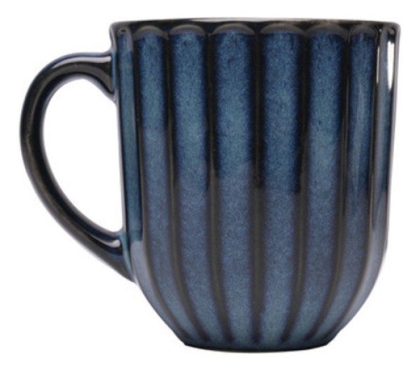 Caneca de Cerâmica Scallop Azul 420ml - Wolff