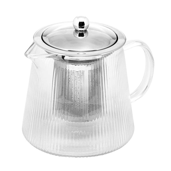 Encontraproduto.com.br - Chaleira de Vidro Borossilicato Resistente ao Calor com Difusor de Aço Inox Lines 750ml - Wolff