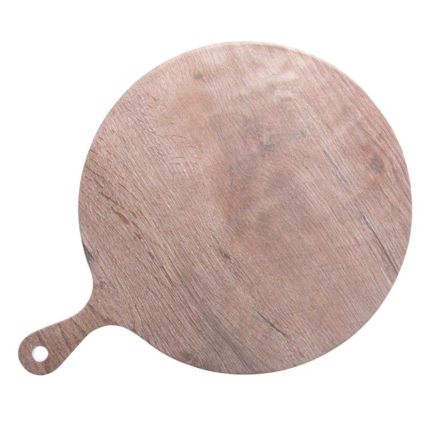 Encontraproduto.com.br - Tábua Redonda de Melamina com Estampa de Madeira 41,5cm x 31,5cm x 1cm - Wolff