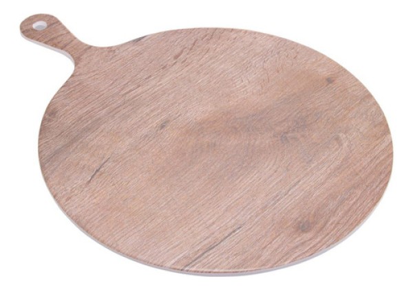 Encontraproduto.com.br - Tábua Redonda de Melamina com Estampa de Madeira 41,5cm x 31,5cm x 1cm - Wolff