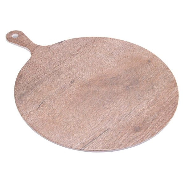 Encontraproduto.com.br - Tábua Redonda de Melamina com Estampa de Madeira 41,5cm x 31,5cm x 1cm - Wolff