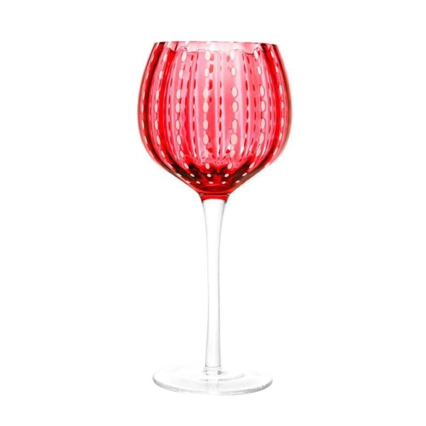 Encontraproduto.com.br - Conjunto 2 Taças para Vinho de Vidro Orquídea Vermelho 450ml - Wolff