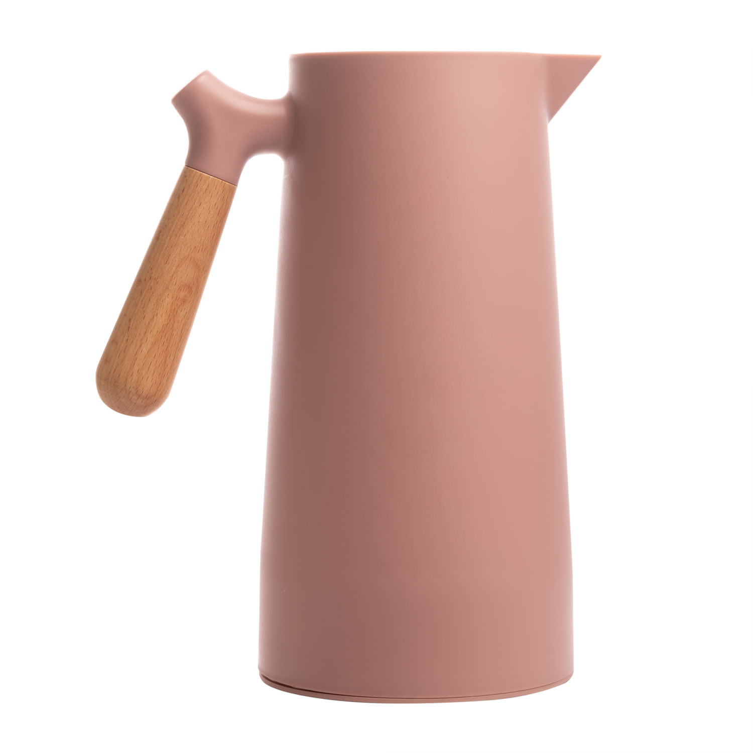 Encontraproduto.com.br - Garrafa Térmica C/ Cabo Madeira E Termômetro 1L Em Plástico Wolff