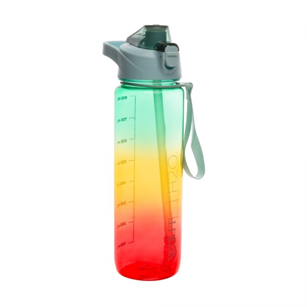 Garrafa Squeeze de Policarbonato Tricolor Tampa Verde 900ml - Wolff