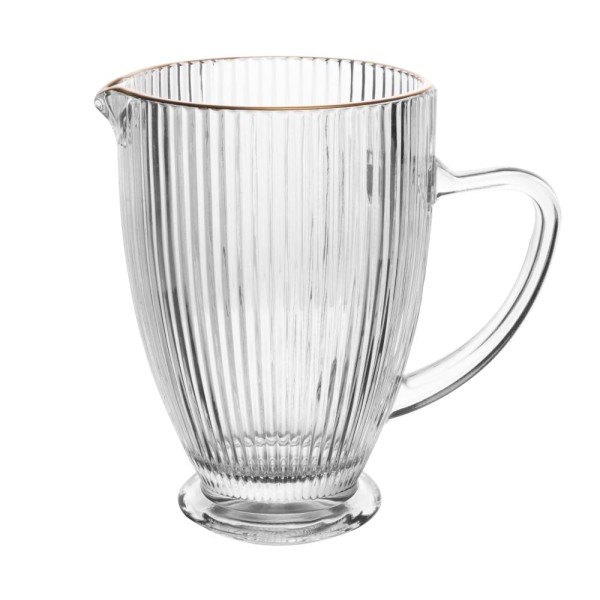 Encontraproduto.com.br - Jarra Wolff 20634 Lines com fio ouro 1,3 litro em vidro